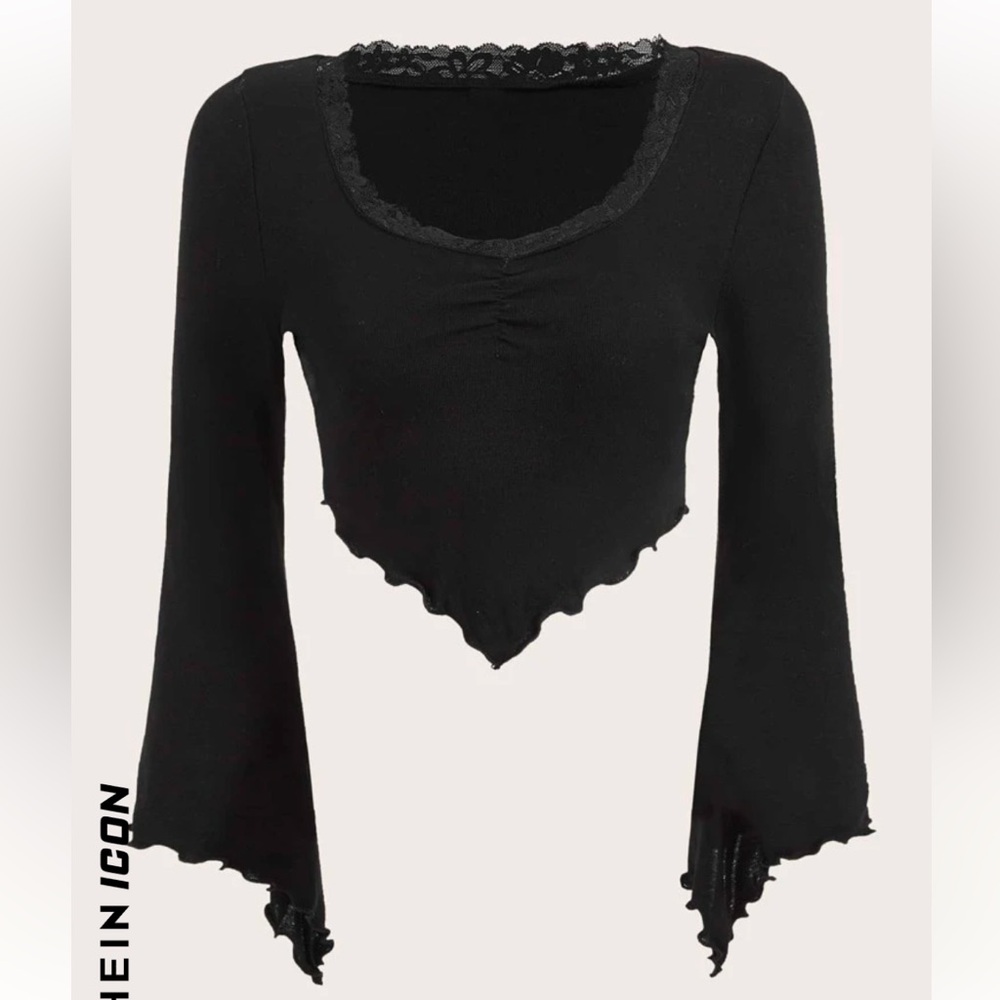 black crop top xs